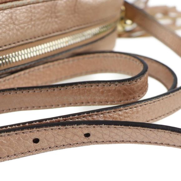 Gucci Soho Shoulder Bag Leather Pink Tassel - Picture 8 of 9